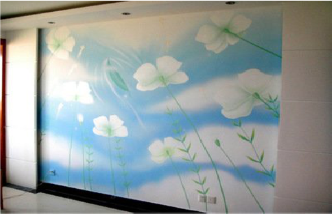  雅江画墙绘怎么画好白云的蓬松感？