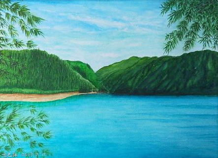  雅江在墙绘中，如何绘画绿水青山？