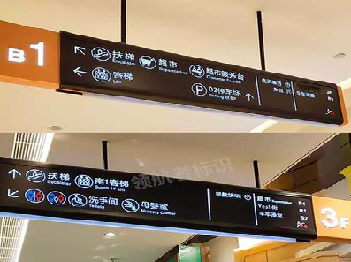  雅江如何通过商场标识牌引导客流分布？